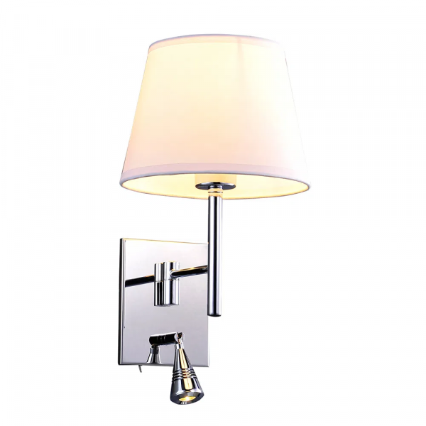 ARANDELA LETTURA 20CM X 25CM X 34CM BRANCO E CROMADO - ZU011A