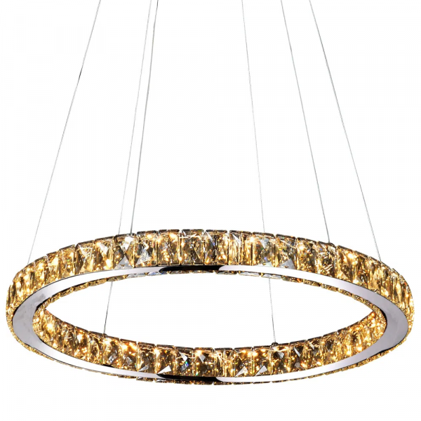 PENDENTE AURA PICCOLA CROMADO E TRANSPARENTE (D)60CM (A)5.5CM 1X24W 3000K 1320LM - ID010C - 4