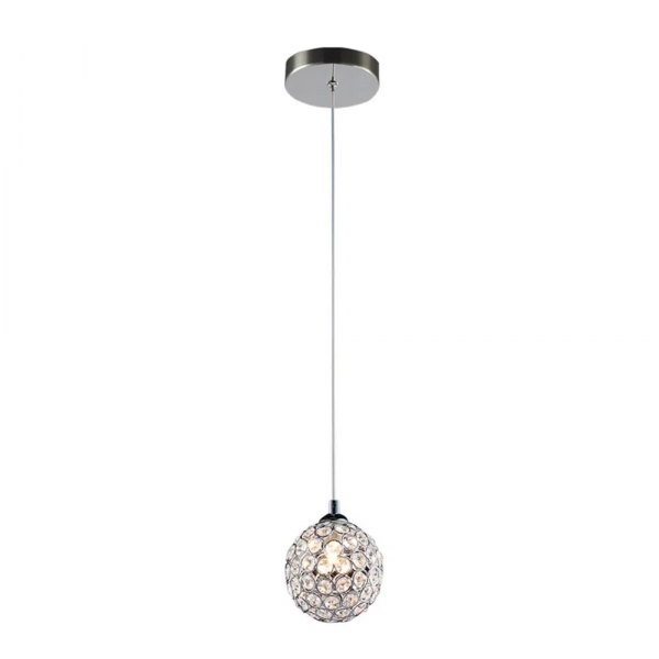 PENDENTE ARPEJO CROMADO E TRANSPARENTE (D)11CM 1XG9 40W - GA011