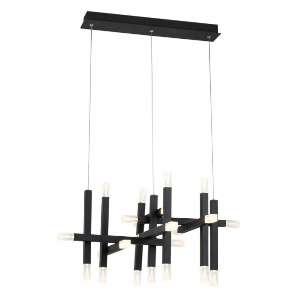 PENDENTE ARPOADOR PRETO E TRANSPARENTE (C)59.8CM (L)63.8CM (A)38.4CM 23X3W - BD002Q