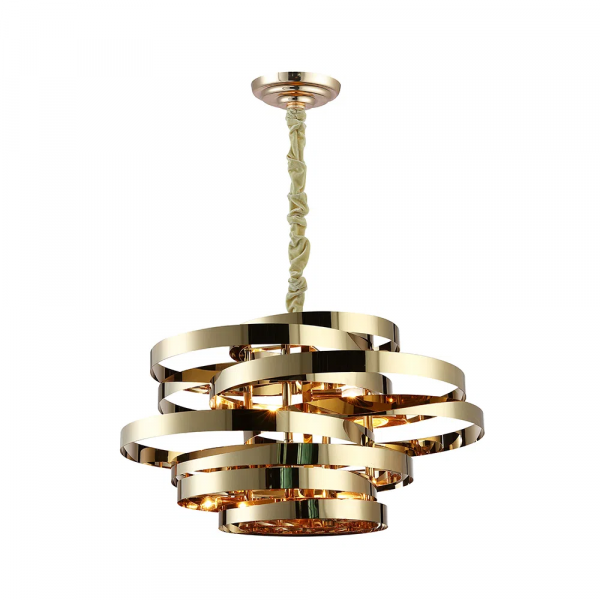 PENDENTE ATHENA DOURADO (D)80CM (A)40CM 5XE14 200W - AQ029