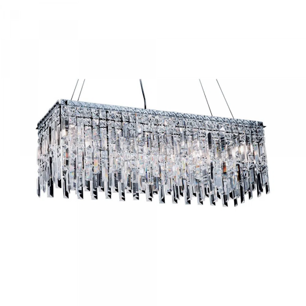 PENDENTE CHARM CROMADO E TRANSPARENTE (C)80CM (L)32CM (A)26CM 11XG9 440W - HU2161