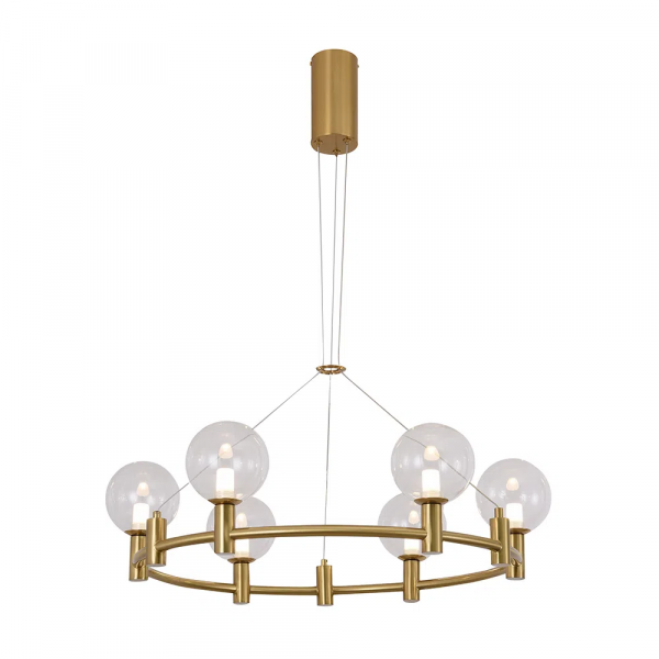 PENDENTE CORALINA DOURADO (D)70CM (A)24CM 6X2W 2700K 900LM - OC021