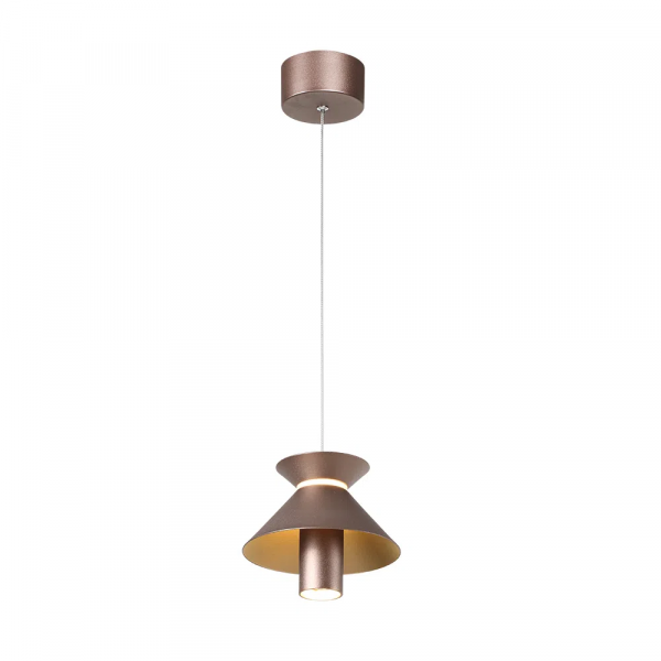 PENDENTE CORDEL DOURADO E BRANCO (D)15CM (A)13CM 5W + 2W 2700K 350LM - CD012
