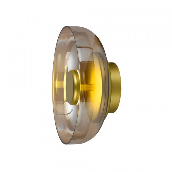 ARANDELA DISKO DOURADO E AMBAR (D)23CM (A)10CM 1X8W 3000K 400LM - FO016A