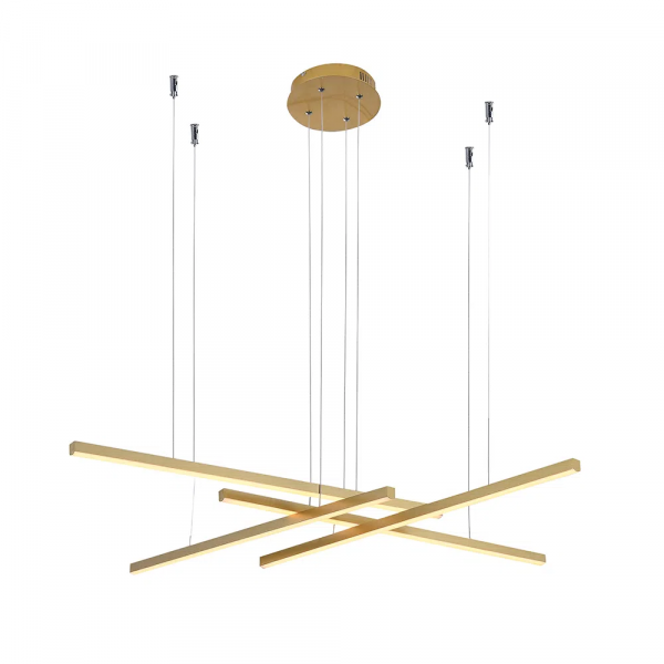 PENDENTE FATO DOURADO (C)120CM (L)120CM (A)4CM 4X15W 3000K 3210LM - GD008