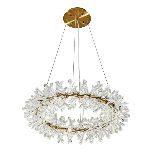 PENDENTE FLORA DOURADO E TRANSPARENTE (D)80CM (A)18CM 26XG4 78W - DY001L