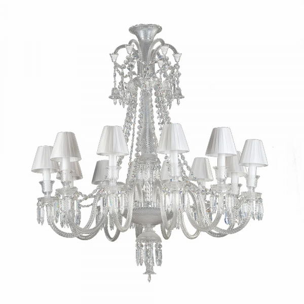 LUSTRE GALLERY CROMADO E TRANSPARENTE (D)85CM (A)96CM 8XE14 320W - BW1308C