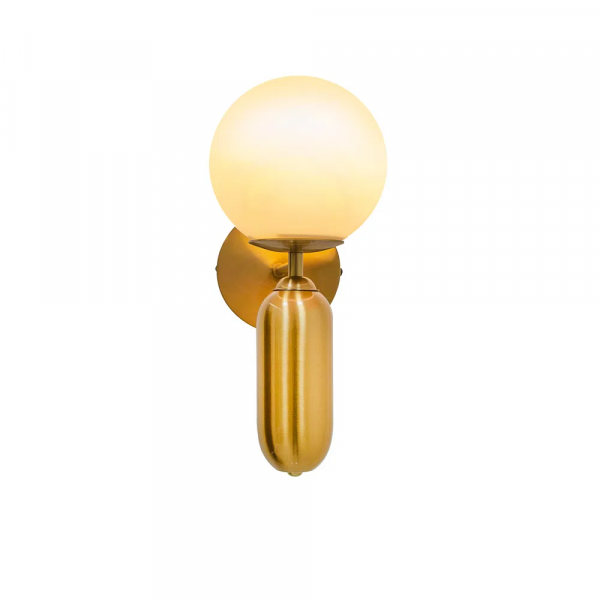 ARANDELA CUICA BRONZE E BRANCO (C)15CM (L)21CM (A)34CM 1XE27 BOLINHA 25W - HL016