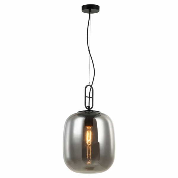PENDENTE KHAO PRETO E FUME (D)25CM (A)45CM 1XE27 40W - OP060S