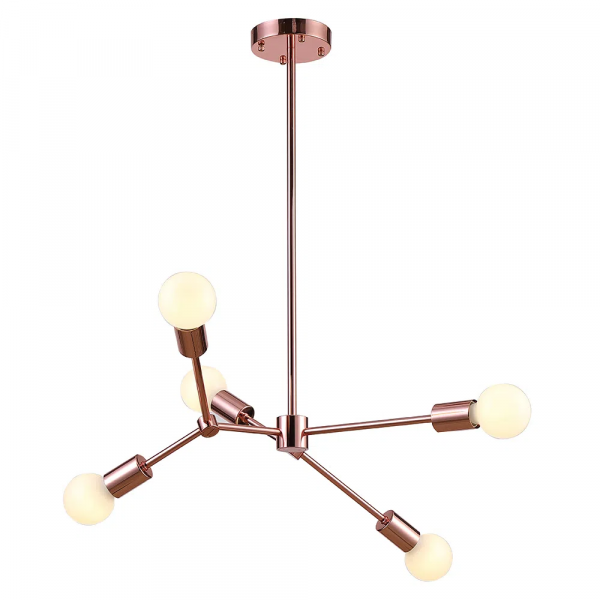 PENDENTE LEBLON PRETO (D)75CM (A)123CM 7XE27 280W - RM002B
