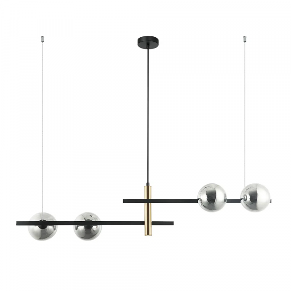 PENDENTE BAMBU PRETO (C)104CM (L)31.5CM (A)22CM 4XG9 100W - HL018