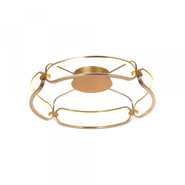 PLAFON DE SOBREPOR LUMINA DOURADO (D)60CM (A)17CM 1X45W 3000K 2250LM - BB016LG