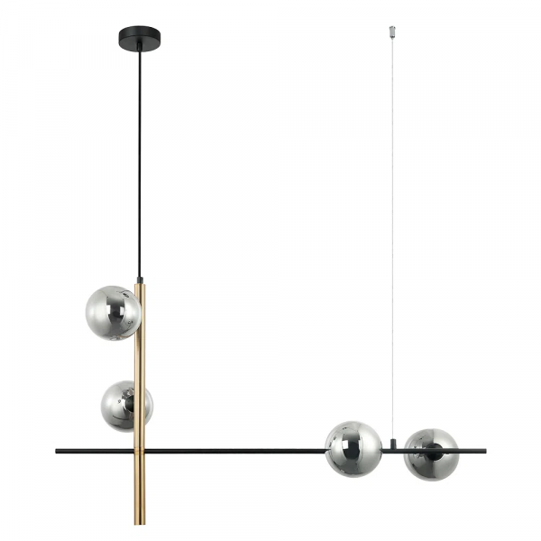 PENDENTE BAMBU PRETO (C)92CM (L)29CM (A)53CM 4XG9 100W - HL019
