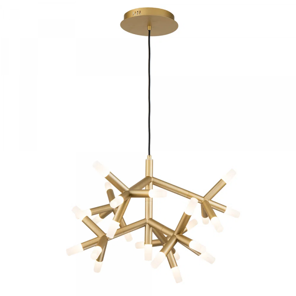 PENDENTE MANACA DOURADO E BRANCO (D)72CM 25X3W 3000K 4500LM - BD003S