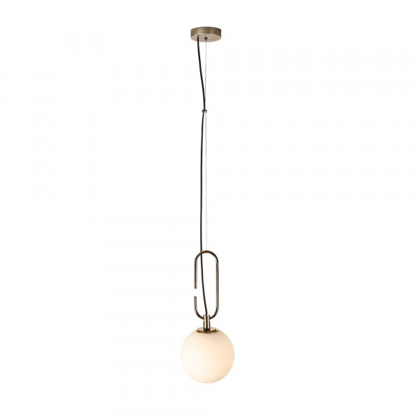 PENDENTE MOB DOURADO E PRETO E BRANCO (D)20CM (A)48CM 1XE14 7W - YD001