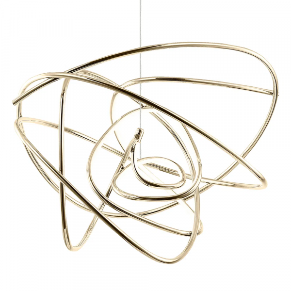 PENDENTE NINHO DOURADO E BRANCO (D)41CM 1X24W 3000K 1920LM - WD017M - 3