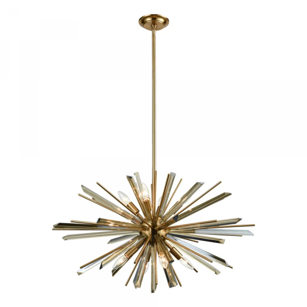 PENDENTE NIX BRONZE E TRANSPARENTE (D)99CM (A)56CM 10XE14 400W - BO013L