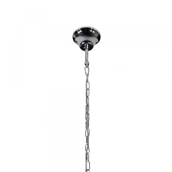 PENDENTE NUT CROMADO E TRANSPARENTE (D)23CM (A)28CM 2XG9 80W - HU2173 - 3