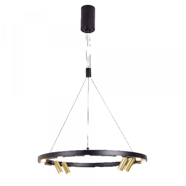 PENDENTE OCCHIO DOURADO E PRETO E BRANCO (D)65CM (L)4CM (A)10CM 16X3W 3000K - JJ014