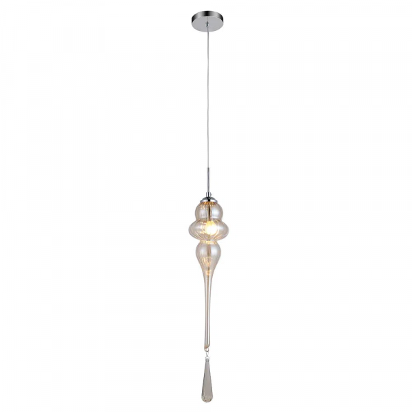 PENDENTE ORGANIKA CROMADO E CHAMPAGNE (D)13.5CM (A)65CM 1XE14 40W - KB001A