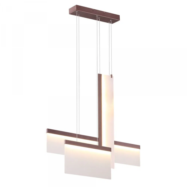 PENDENTE PATUÁ BRANCO E MARROM (C)9CM (L)81CM (A)66CM 12W + 18W + 24W 2700K - CD005