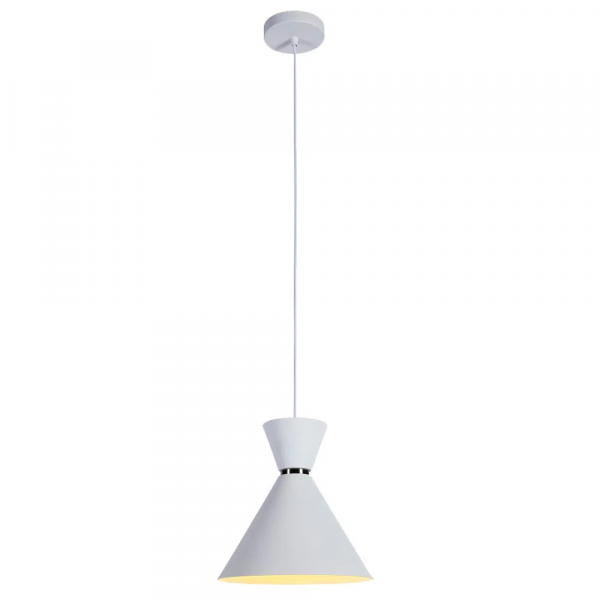 PENDENTE SET BRANCO E NICKEL (D)23CM (A)23CM 1X40W E27