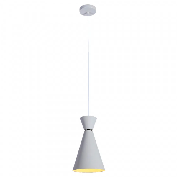 PENDENTE SET BRANCO E NICKEL (D)18CM (A)3.5CM 1X40W E27