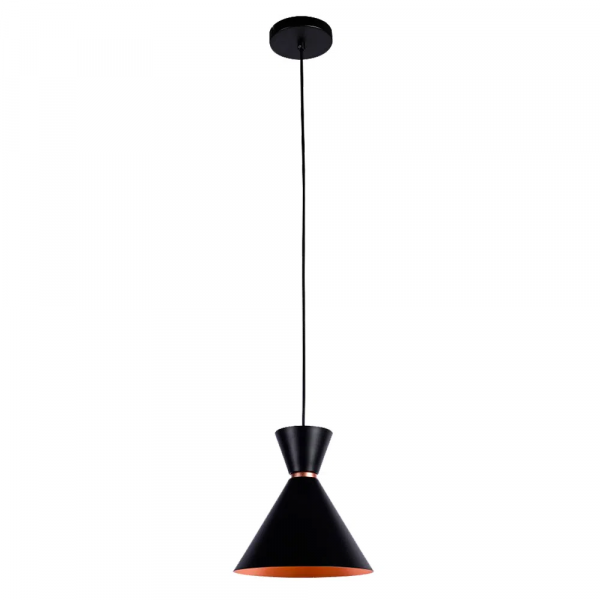 PENDENTE SET PRETO E COBRE (D)23CM (A)23CM 1X40W E27