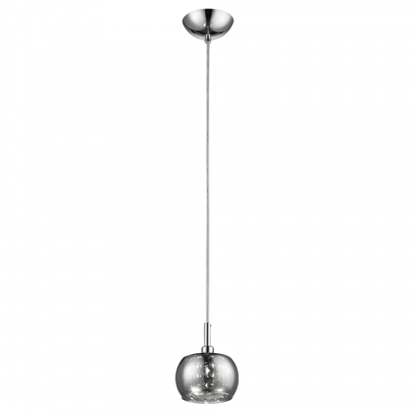 PENDENTE SOHO CROMADO E TRANSPARENTE (D)16CM (A)13CM 1XG9 25W - HO7613