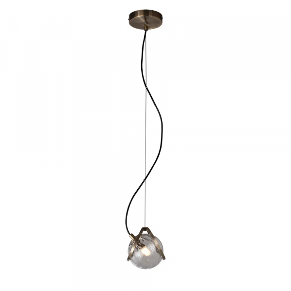 PENDENTE TAHI DOURADO E TRANSPARENTE (D)14CM (A)15CM 1XG9 25W - RE014S