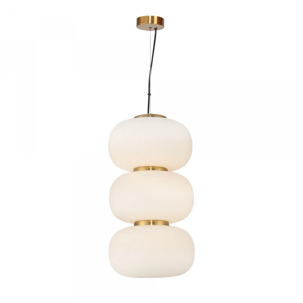PENDENTE TRU DOURADO E BRANCO (D)24CM (A)45.5CM 1X30W 3000K 1500LM - HC005 - 3