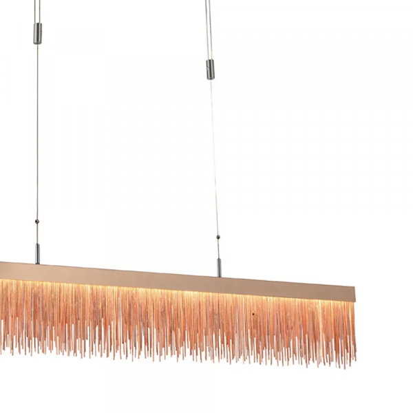 PENDENTE VOILE ROSE GOLD (C)120CM (L)2.5CM (A)18CM 1X33,6W 3000K 1680LM - BB003 - 5