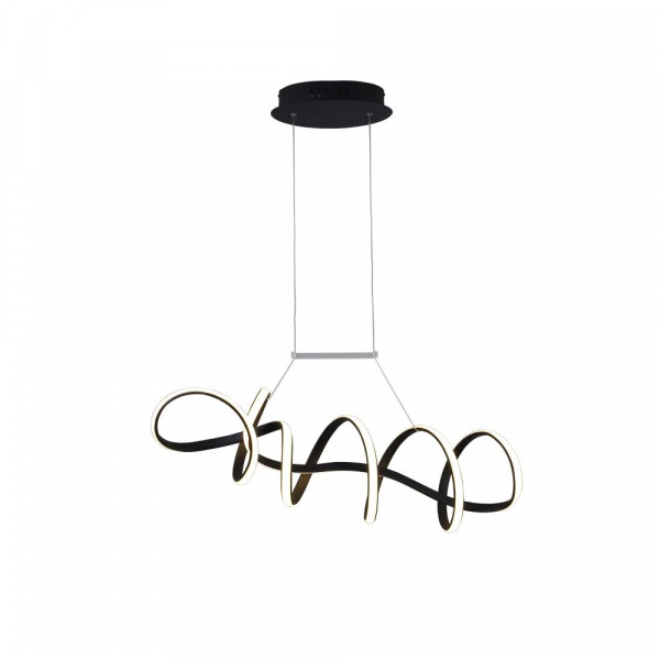 PENDENTE ZIG PRETO (C)84CM (L)22CM (A)21CM 1X35W 3000K 1800LM - TP003B