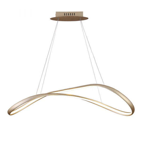PENDENTE ZIG DOURADO (C)88CM (L)32CM (A)22CM 1X35W 3000K 1800LM - TP002G