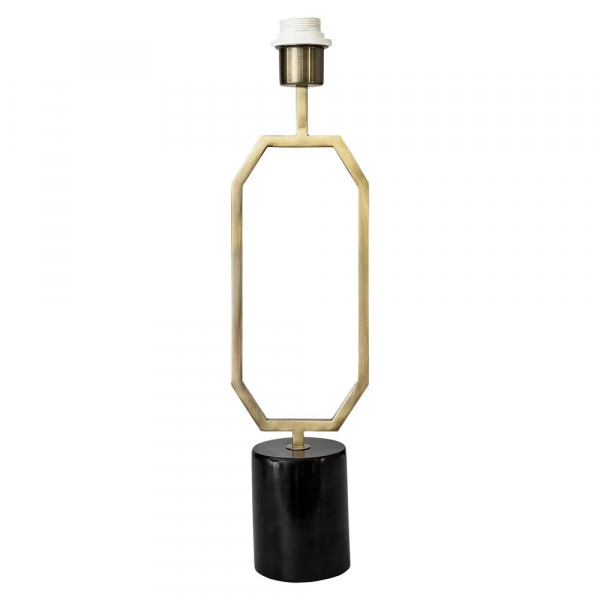BASE PARA ABAJUR ANITA DOURADO E PRETO (D)14CM (A)55CM 1XE27 40W - GL009