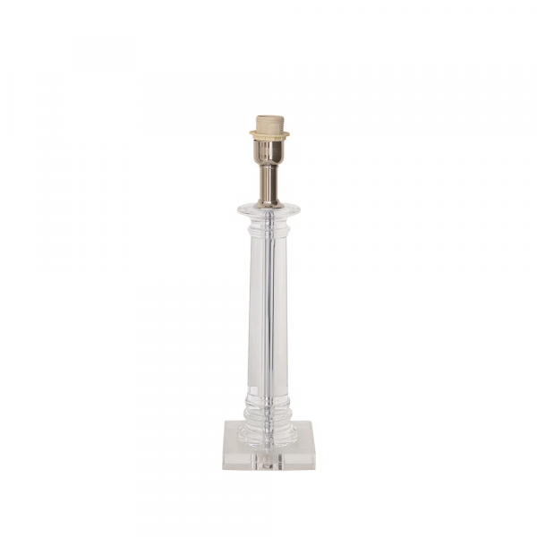 BASE PARA ABAJUR CLASSIC CROMADO E TRANSPARENTE (C)13CM (L)13CM (A)49CM 1XE27 40W - XL1206