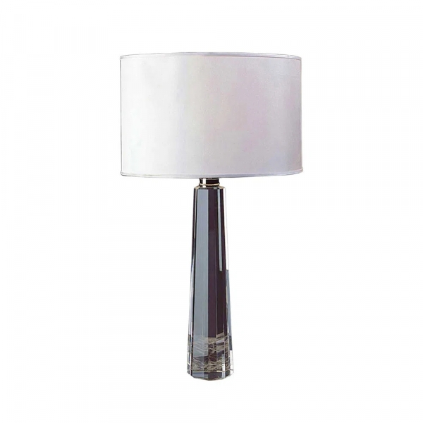 BASE PARA ABAJUR CLASSIC CROMADO E TRANSPARENTE (D)12CM (A)61CM 1XE27 40W - XL1152