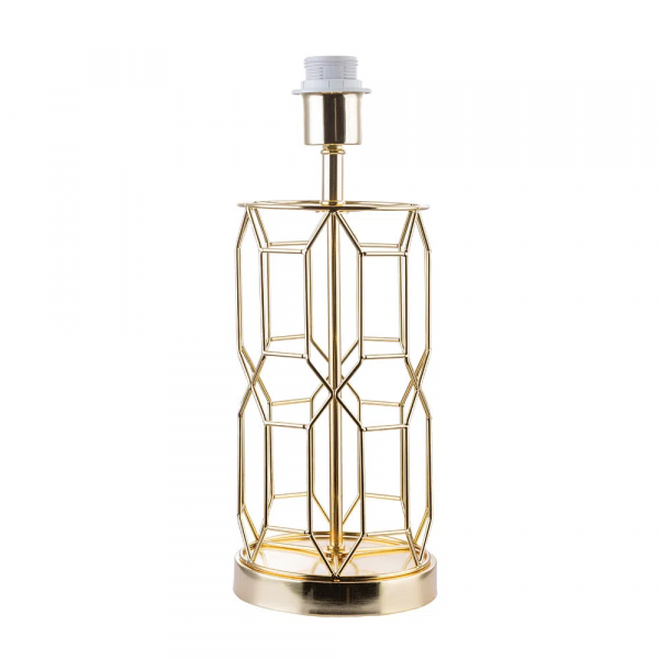 BASE PARA ABAJUR DISEGNO DOURADO (D)15CM (A)39CM 1XE27 40W - GL002G