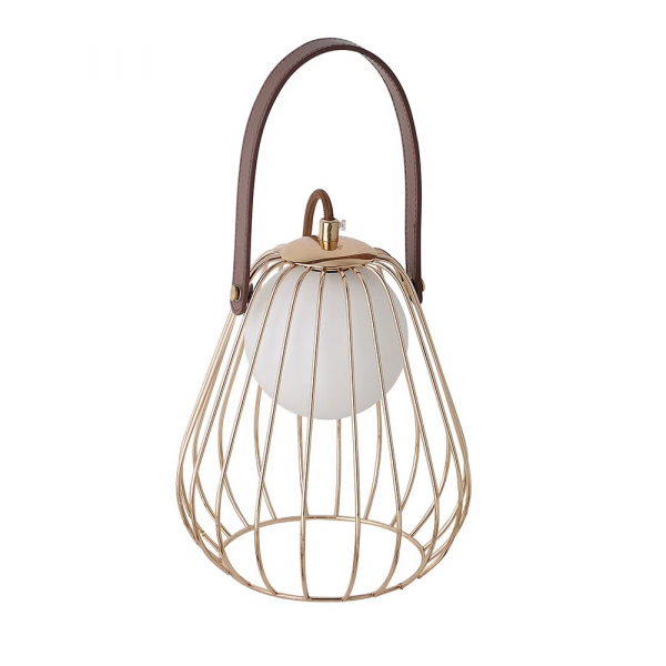 ABAJUR LAMP DOURADO E BRANCO (D)18CM (A)22CM 1XG9 40W - ML001G