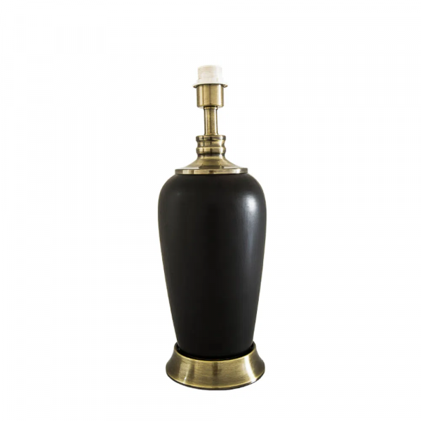 BASE PARA ABAJUR PIANO BRONZE E PRETO (D)17CM (A)50CM 1XE27 40W - GL012B