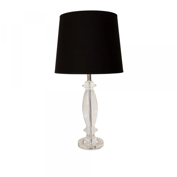 BASE PARA ABAJUR SCENT CROMADO E TRANSPARENTE (D)16CM (A)53CM 1XE27 40W - XL1339