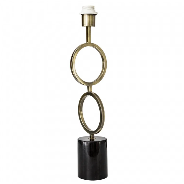 BASE PARA ABAJUR TARSILA DOURADO E PRETO (C)14CM (L)14CM (A)55.5CM 1XE27 40W - GL008