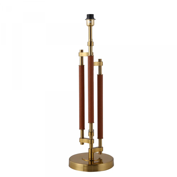 BASE PARA ABAJUR VENETO DOURADO E MARROM (D)17CM (A)58.5CM 1XE27 40W - MI009