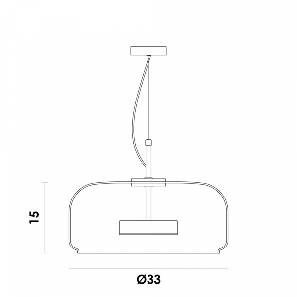 PENDENTE TEMPO DOURADO E TRANSPARENTE (D)33CM (A)15CM 1X1W 3000K 300LM LED - 1