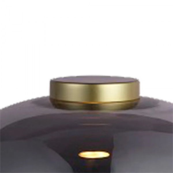 ABAJUR MIRAGE DOURADO E FUME (D)36CM (A)35CM 1X1W 3000K 300LM LED - 1