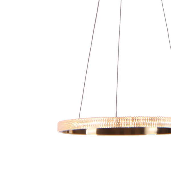 PENDENTE OCA DOURADO E TRANSPARENTE (D)60CM (A)4CM 1X32W 3000K 1881LM - GD001 - 2