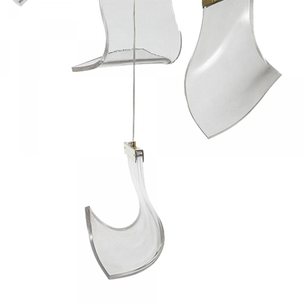 PENDENTE ONDA DOURADO E TRANSPARENTE (D)40CM (A)2CM 4X2.5W 3000K 500LM - OC008L - 3