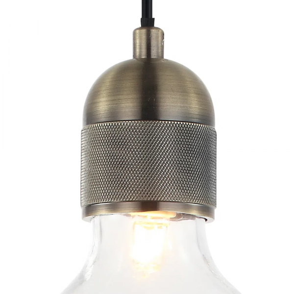 PENDENTE PETIT D 9,3CM X 18,5CM 1XG9 127V / 220V BRONZE E TRANSP - OP053 - 3