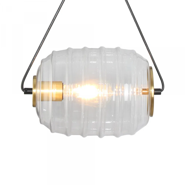 PENDENTE LAMPARINA DOURADO E TRANSPARENTE (C)31.5CM (L)20.3CM (A)20.3CM 1XE - HC013 - 3